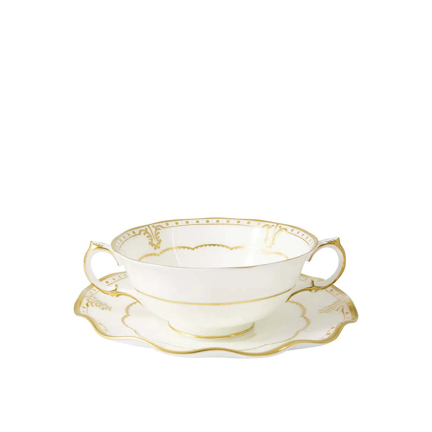 Royal Crown Derby Elizabeth Gold Cream Soup Cup | 15oz
