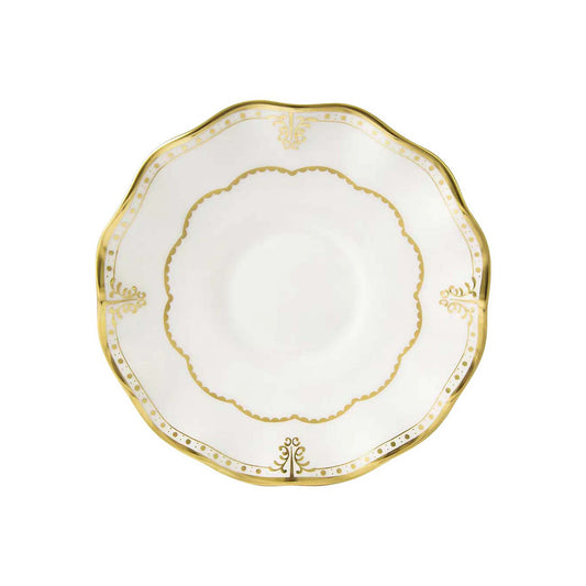 Royal Crown Derby Elizabeth Gold Saucer Cream Soup Saucer | 6.5in