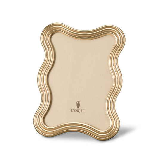 L'Objet Ripple 24k Gold Beveld Glass Picture Frame | 5x7in