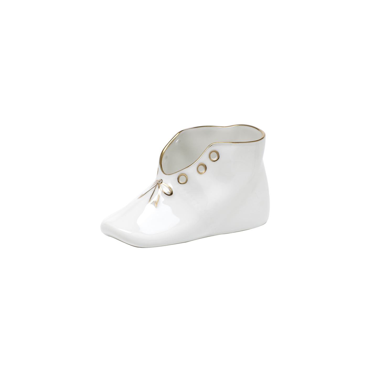 Herend Baby Shoe | 4.5in Golden Edge