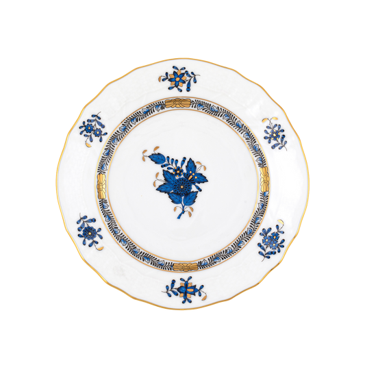 Herend Chinese Bouquet Black Sapphire Bread + Butter Plate | 6in