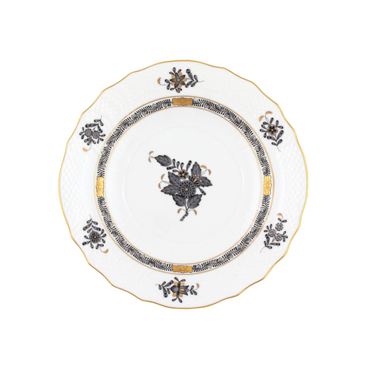 Herend Chinese Bouquet Black Salad Plate | 7.5in