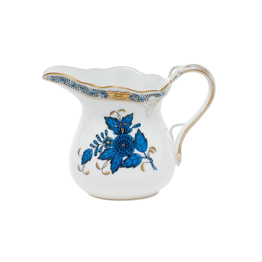 Herend Chinese Bouquet Black Sapphire Creamer | 6oz