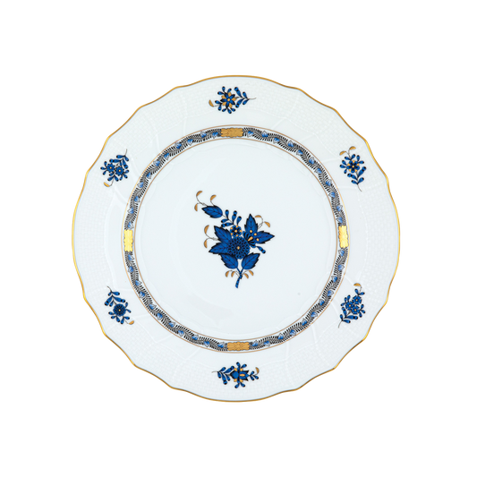 Herend Chinese Bouquet Black Sapphire Dinner Plate | 10.5in
