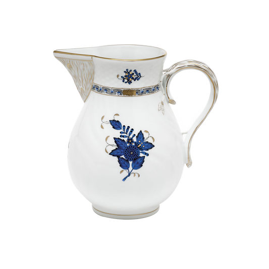 Herend Chinese Bouquet Black Sapphire Pitcher | 60oz