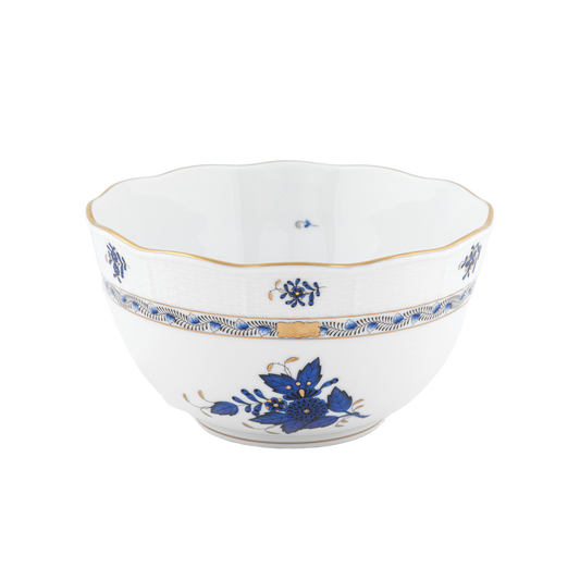 Herend Chinese Bouquet Black Sapphire Round Bowl | 3.5pt