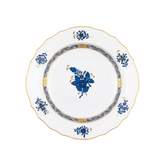 Herend Chinese Bouquet Black Sapphire Salad Plate | 7.5in