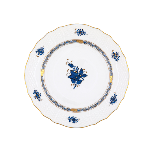 Herend Chinese Bouquet Black Sapphire Service Plate | 11in