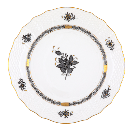 Herend Chinese Bouquet Black Service Plate | 11in