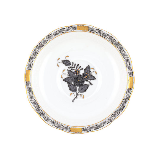 Herend Chinese Bouquet Black Tea Saucer | 6in