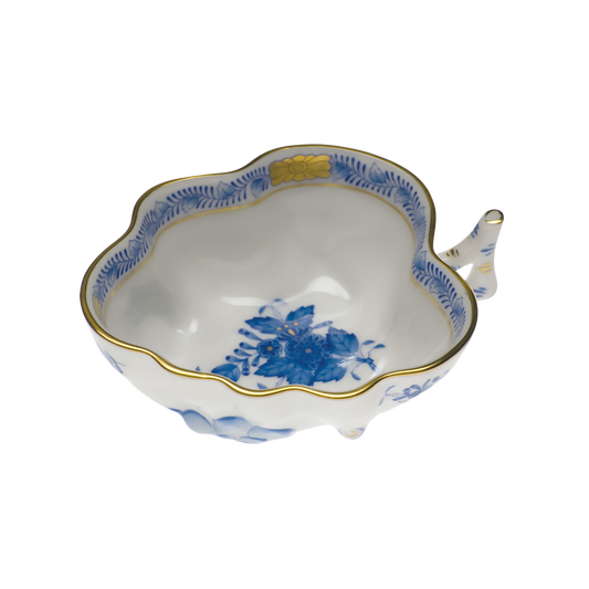 Herend Chinese Bouquet Blue Deep Leaf Dish | 4x3in