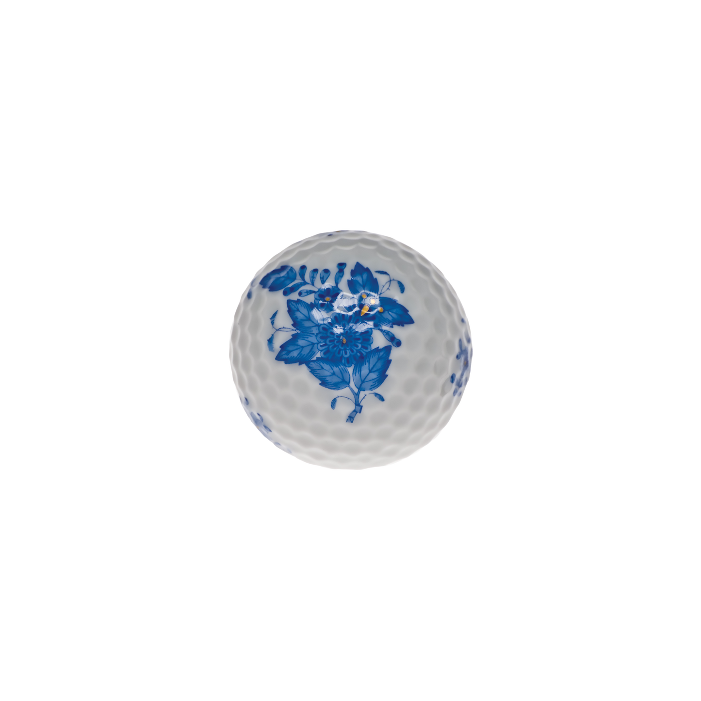 Herend Chinese Bouquet Blue Golf Ball Figurine | 1.75in