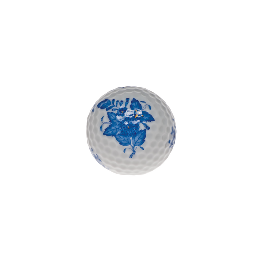 Herend Chinese Bouquet Blue Golf Ball Figurine | 1.75in