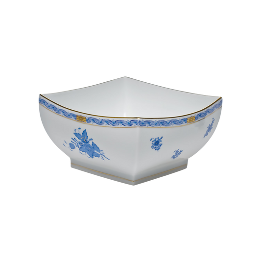 Herend Chinese Bouquet Blue Large Square Bowl | 8x4in