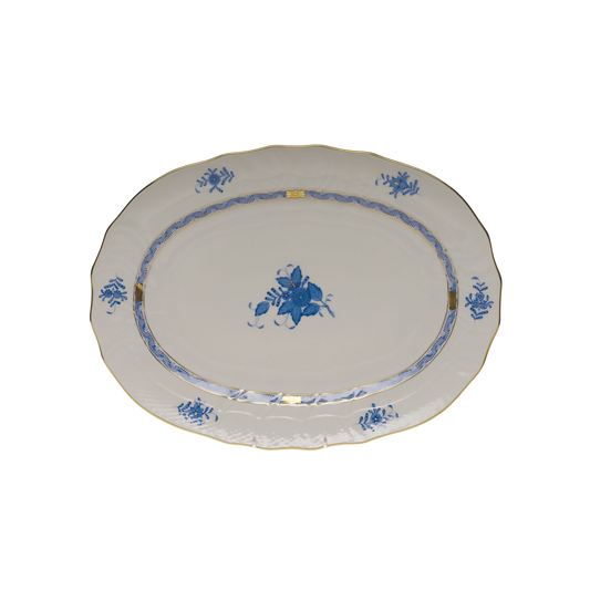 Herend Chinese Bouquet Blue Platter | 15x11.5in