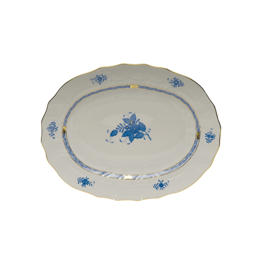 Herend Chinese Bouquet Blue Platter | 17x12.5in