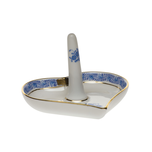 Herend Chinese Bouquet Blue Ring Holder | 4x2.5in