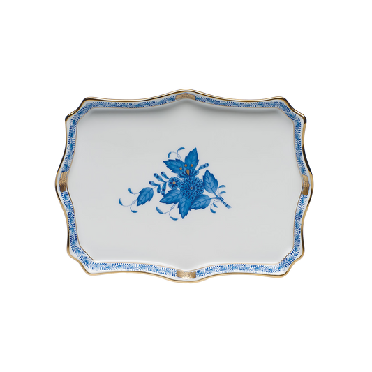 Herend Chinese Bouquet Blue Small Tray | 7.5x5.5in