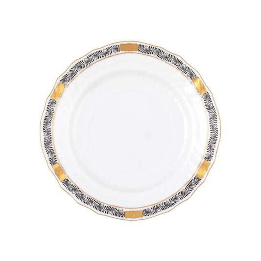 Herend Chinese Bouquet Garland Black Bread + Butter Plate | 6in