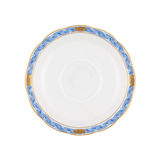 Herend Chinese Bouquet Garland Blue Tea Saucer | 6in