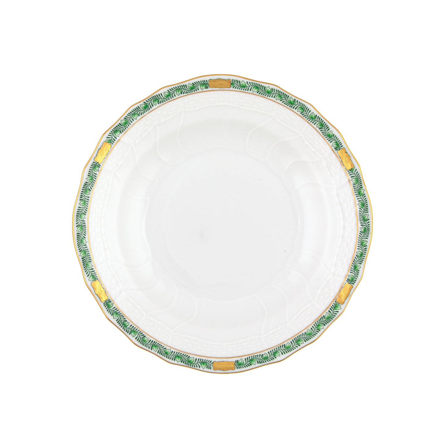 Herend Chinese Bouquet Garland Green Dessert Plate | 8.25in