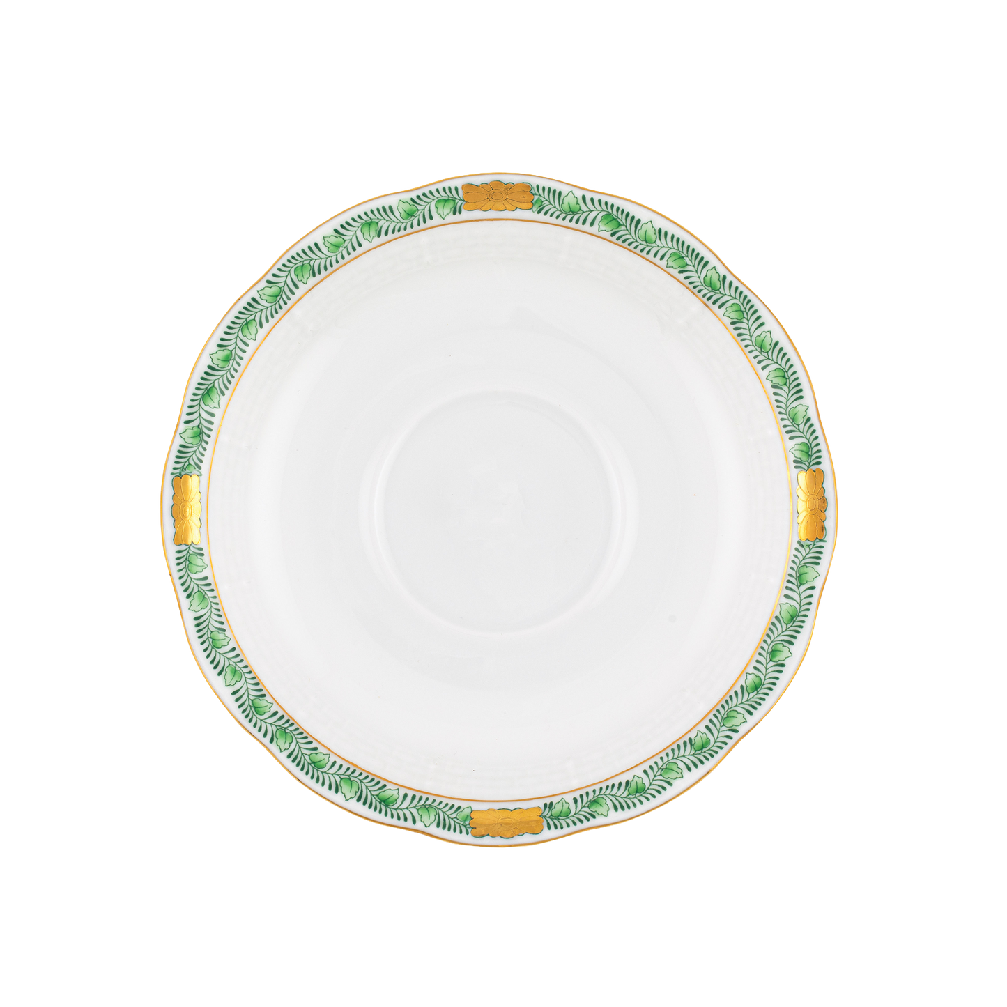 Herend Chinese Bouquet Garland Green Tea Saucer | 6in