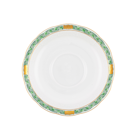Herend Chinese Bouquet Garland Green Tea Saucer | 6in