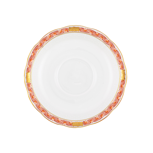 Herend Chinese Bouquet Garland Rust Tea Saucer | 6in