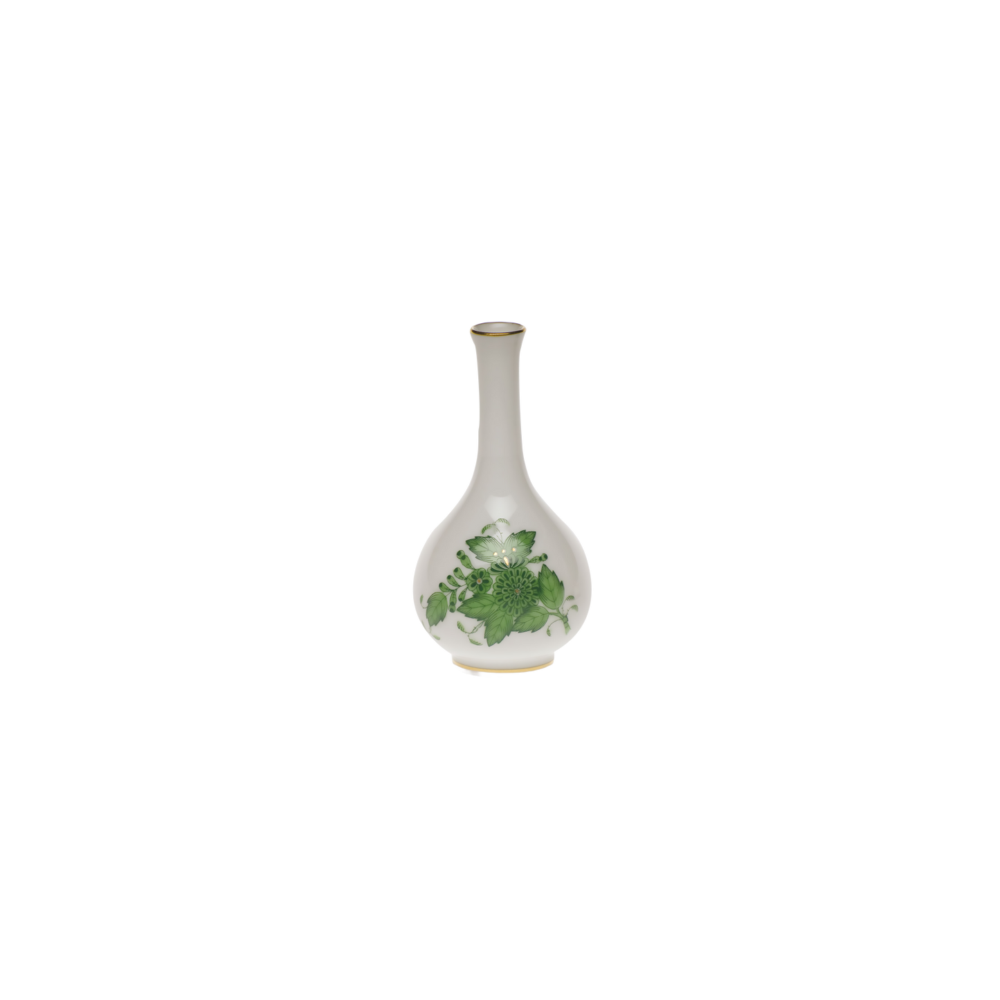 Herend Chinese Bouquet Green Bud Vase | 3.5in