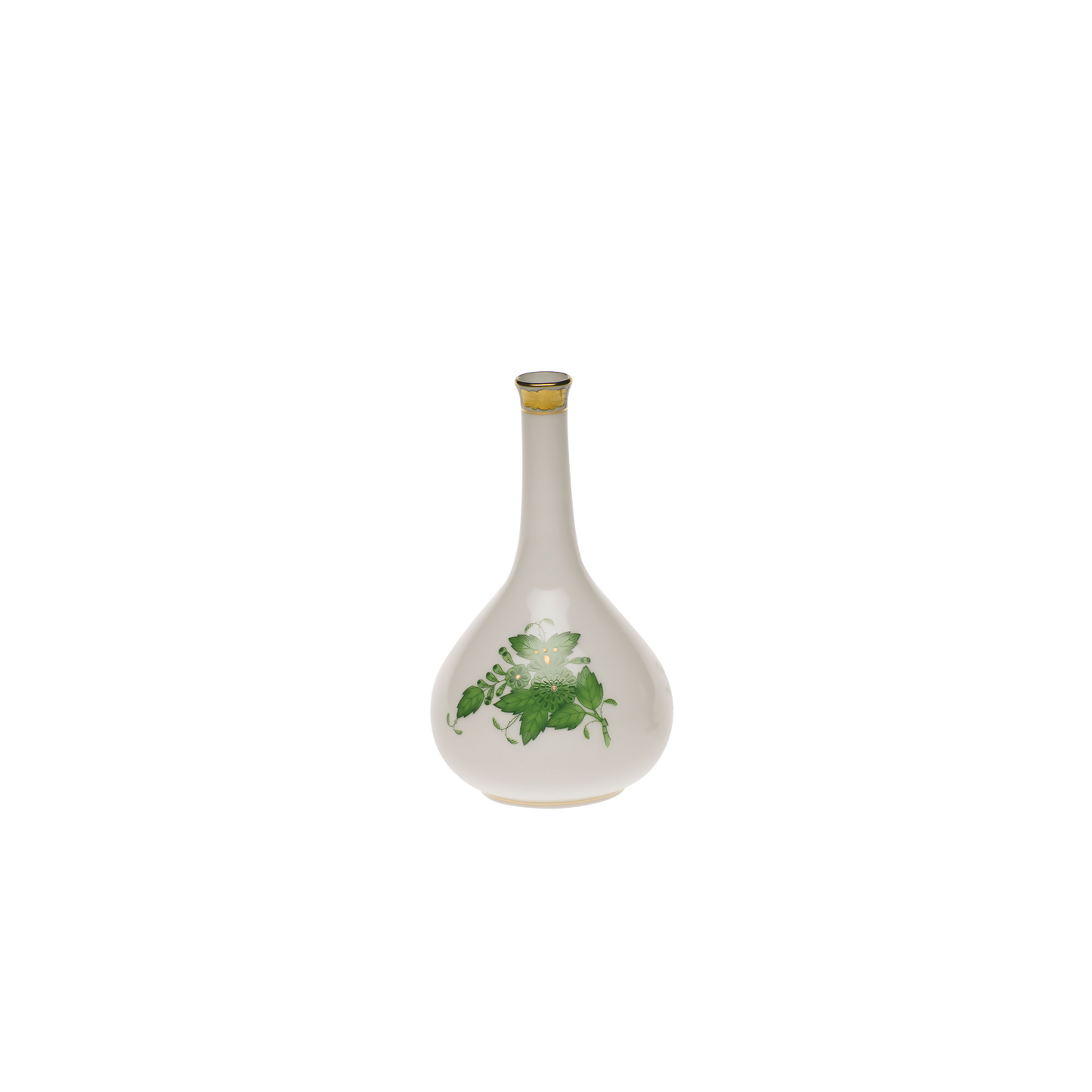 Herend Chinese Bouquet Green Bud Vase | 5.25in