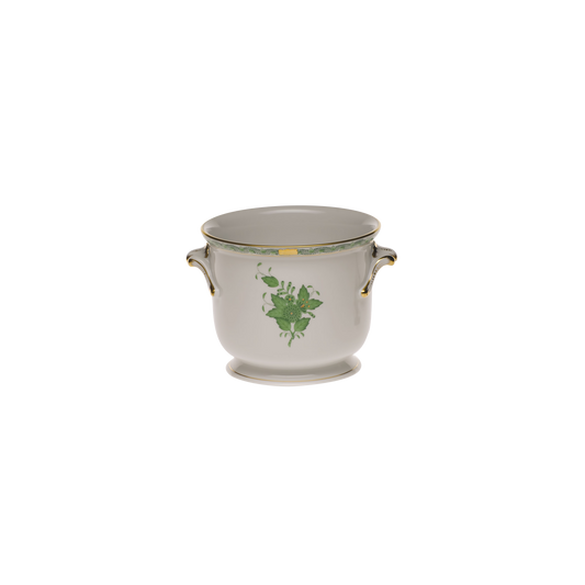 Herend Chinese Bouquet Green Cachepot | 5.75x6.5in