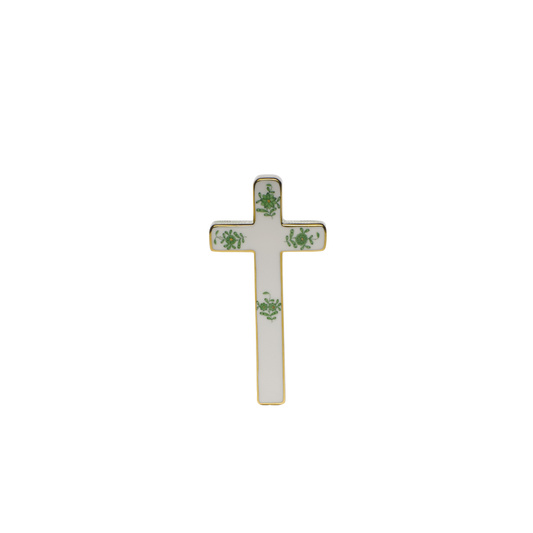 Herend Chinese Bouquet Green Cross | 4.75x2.25in