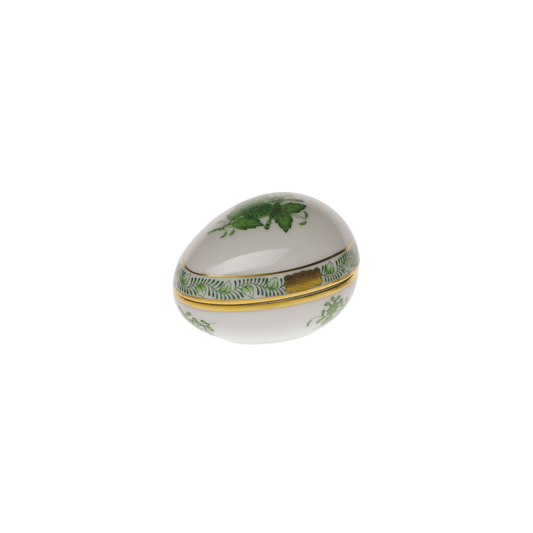 Herend Chinese Bouquet Green Egg Bonbon Box | 3x3in