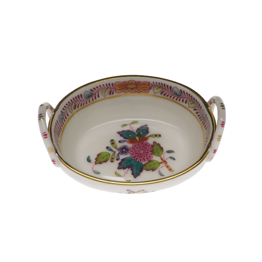 Herend Chinese Bouquet Multicolor Basket with Handles | 2.75in