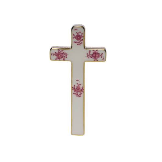 Herend Chinese Bouquet Raspberry Cross | 4.75x2.25in
