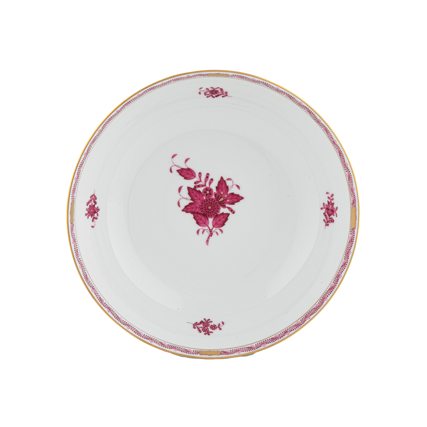Herend Chinese Bouquet Raspberry Medium Bowl | 9.5in