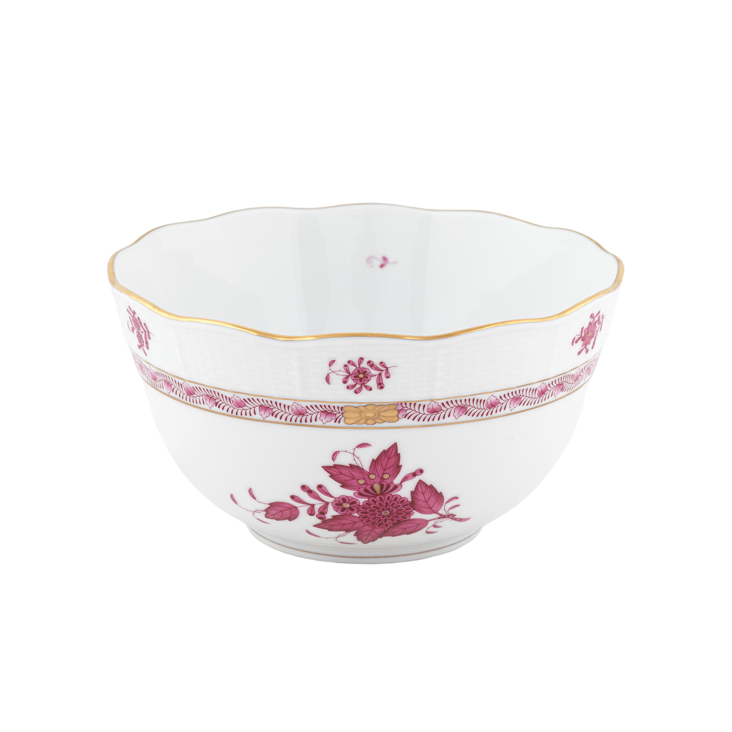 Herend Chinese Bouquet Raspberry Round Bowl | 3.5pt