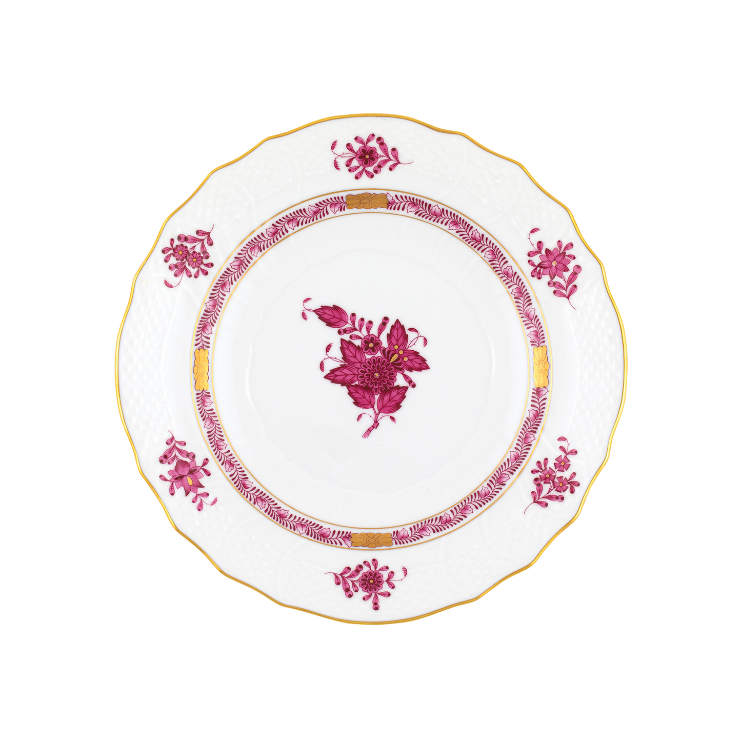 Herend Chinese Bouquet Raspberry Salad Plate | 7.5in