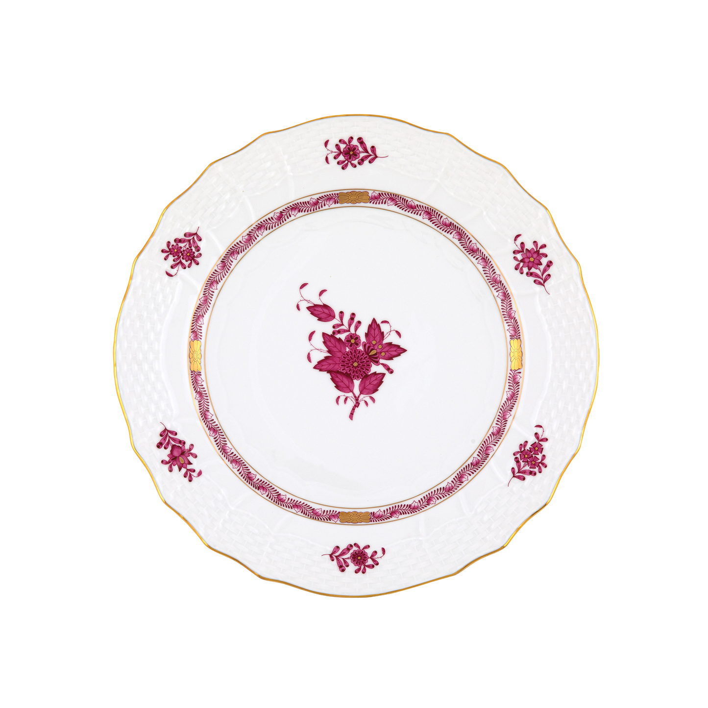 Herend Chinese Bouquet Raspberry Service Plate | 11in