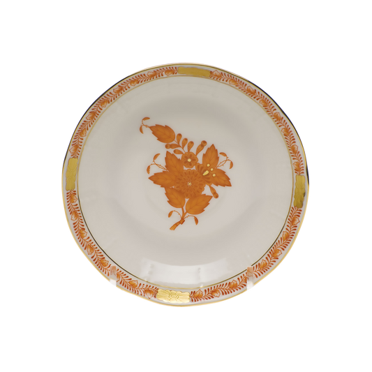 Herend Chinese Bouquet Rust After Dinner Saucer | 4.5in