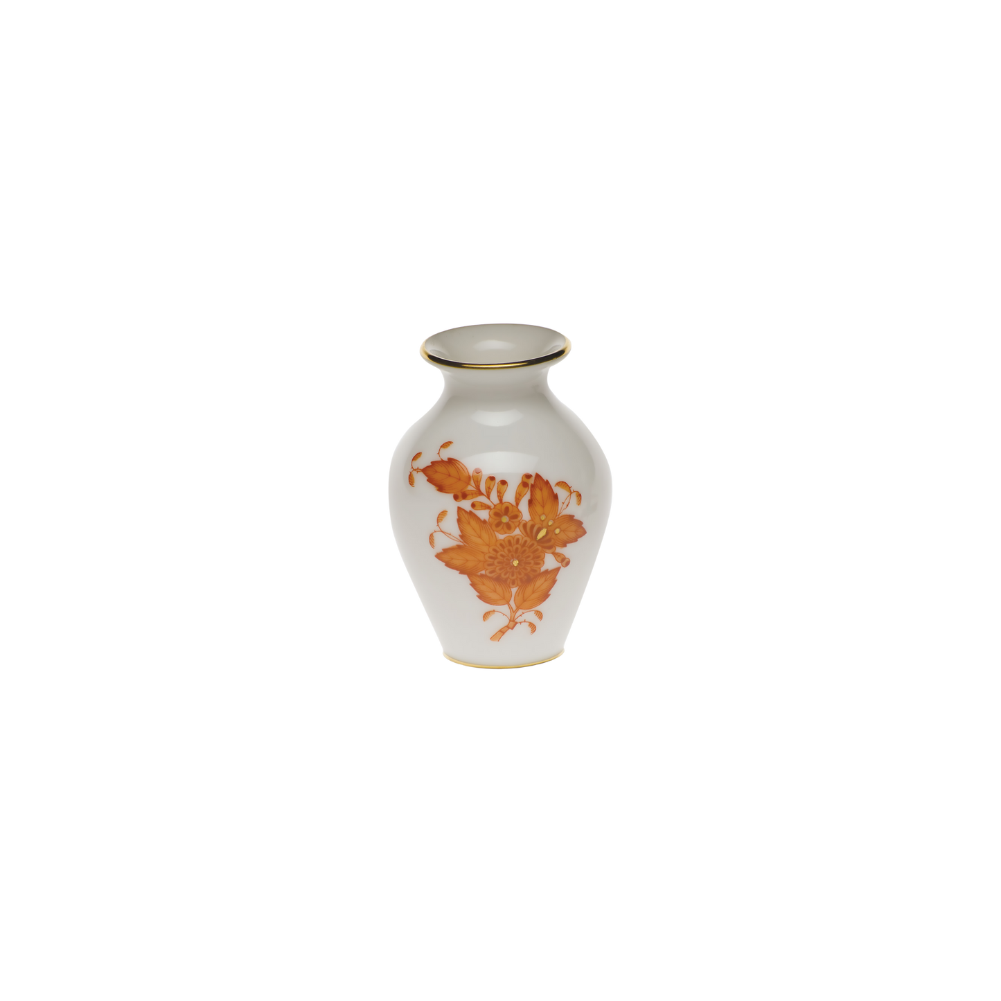 Herend Chinese Bouquet Rust Bud Vase | 2.5in