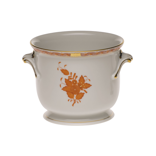 Herend Chinese Bouquet Rust Cachepot | 5.75x6.5in