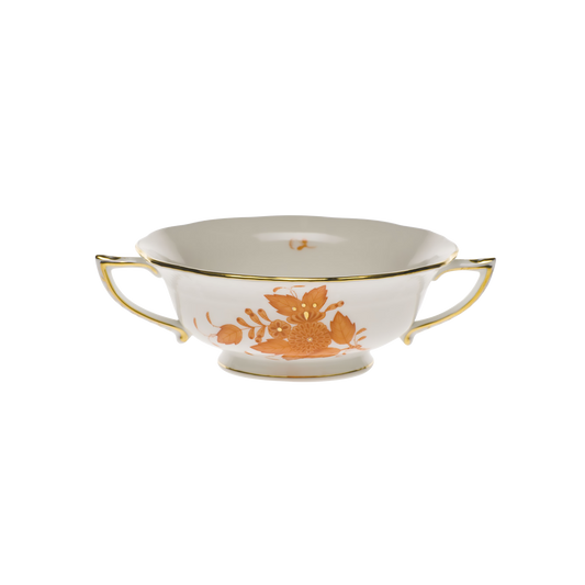 Herend Chinese Bouquet Rust Cream Soup Cup | 8oz