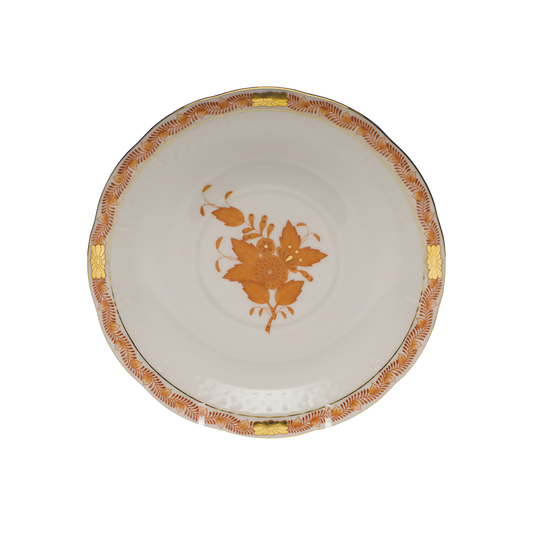 Herend Chinese Bouquet Rust Cream Soup Stand | 7.25 in