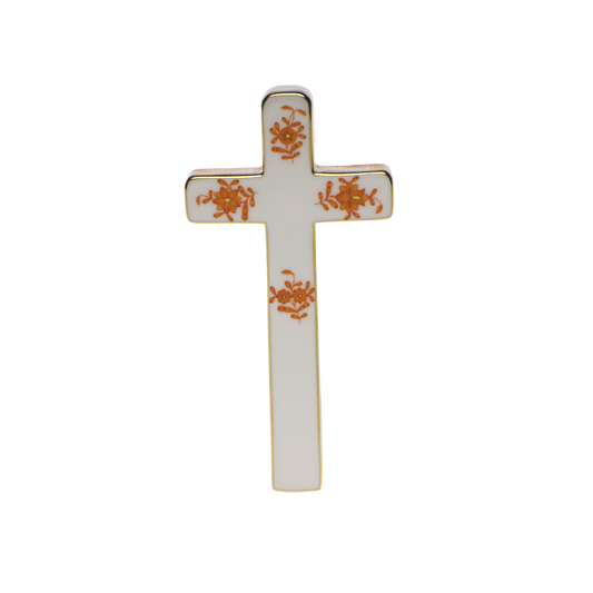 Herend Chinese Bouquet Rust Cross | 4.75x2.25in