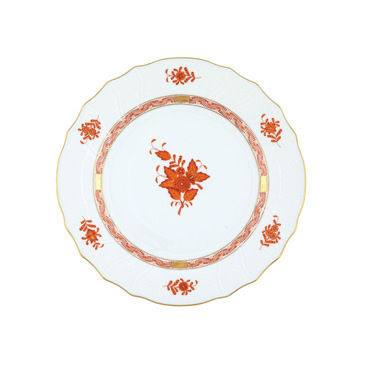 Herend Chinese Bouquet Rust Dinner Plate | 10.5in