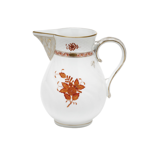 Herend Chinese Bouquet Rust Pitcher
