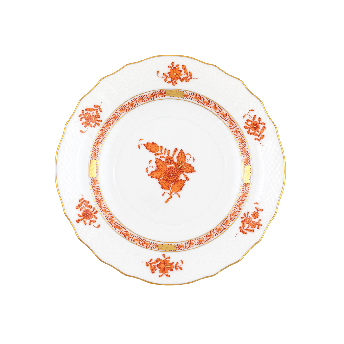 Herend Chinese Bouquet Rust Salad Plate | 7.5in
