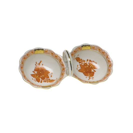 Herend Chinese Bouquet Rust Tin Salt | 5.5in