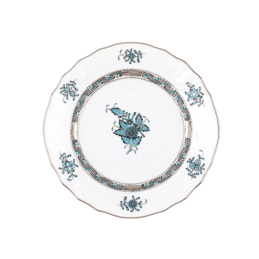 Herend Chinese Bouquet Turquoise + Platinum Bread + Butter Plate | 6in